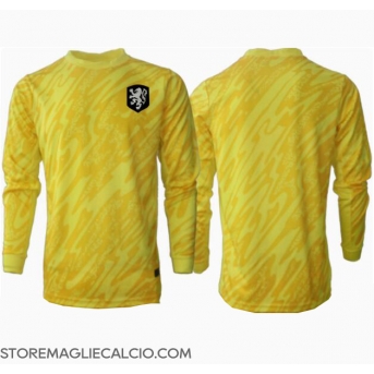 Paesi Bassi Portiere Maglia Gara Trasferta Repliche Europei 2024 Maniche Lunghe